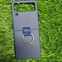 Galaxy Z Flip 4 Silicone Cover with Ring, Navy