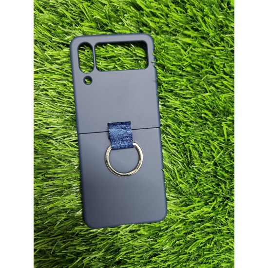 Galaxy Z Flip 4 Silicone Cover with Ring, Navy