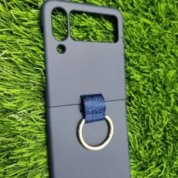 Galaxy Z Flip 4 Silicone Cover with Ring, Navy