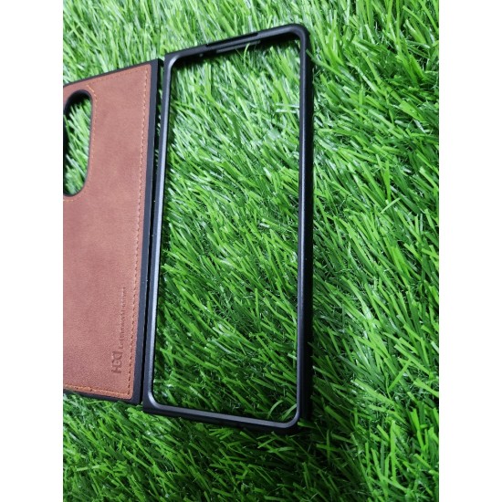 Genuine Leather Case For Samsung Galaxy Z Fold 4 - Brown Genuine Leather Case For Samsung Galaxy Z Fold 4 - Brown