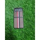 Genuine Leather Case For Samsung Galaxy Z Flip 4 - Brown With Strips