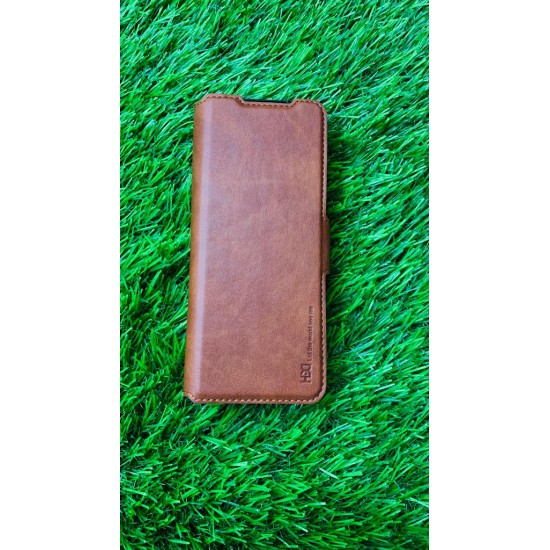 Genuine Leather Case For Samsung Galaxy Z Fold 4 - Brown