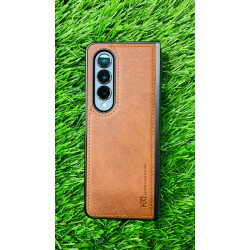Genuine Leather Case For Samsung Galaxy Z Fold 4 - Brown Genuine Leather Case For Samsung Galaxy Z Fold 4 - Brown