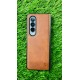 Genuine Leather Case For Samsung Galaxy Z Fold 4 - Brown