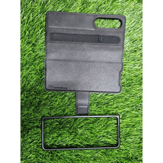 Genuine Leather Case For Samsung Galaxy Z Fold 4 - Black Genuine Leather Case For Samsung Galaxy Z Fold 4 - Black