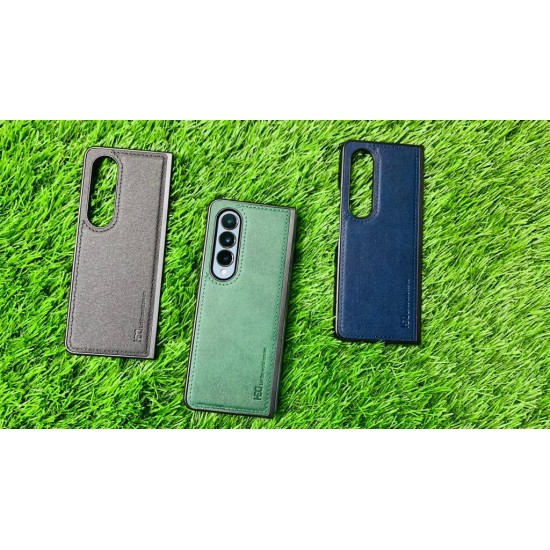 Genuine Leather Case For Samsung Galaxy Z Fold 4 - Green Genuine Leather Case For Samsung Galaxy Z Fold 4 - Green