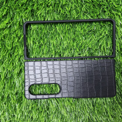 Black Crocodile Texture Leather Case For Samsung Galaxy Z Fold 4 Black Crocodile Texture Leather Case For Samsung Galaxy Z Fold 4