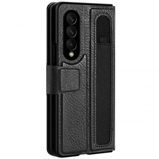 Genuine Leather Case For Samsung Galaxy Z Fold 4 - Black Genuine Leather Case For Samsung Galaxy Z Fold 4 - Black