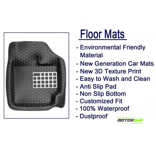 4.5D Universal Car Floor Mat Black - Ford New Endeavour by Motorbhp