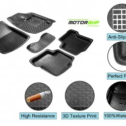 4.5D Universal Car Floor Mat Black - Honda Mobilio by Motorbhp