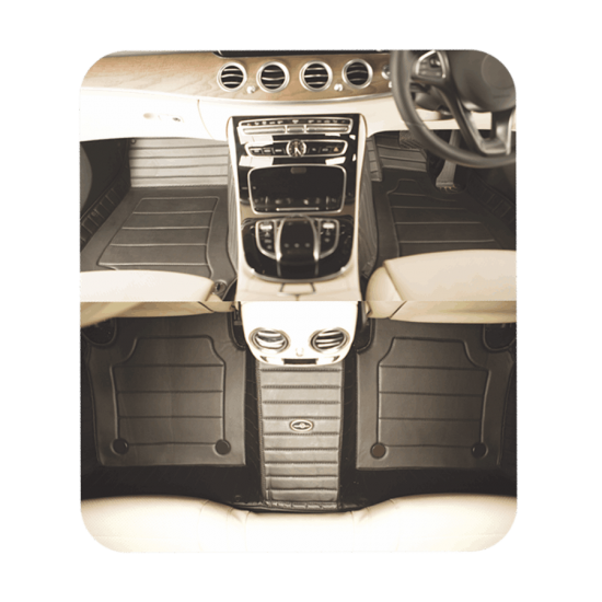 Ford Endeavour 4D Boss Leatherite Car Floor Mat Black( Without Grass Mat)