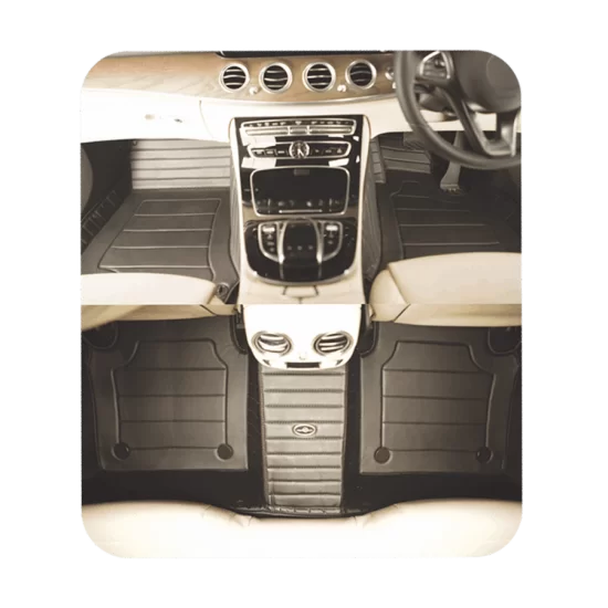 Renault Duster 4D Boss Leatherite Car Floor Mat Black( Without Grass Mat)