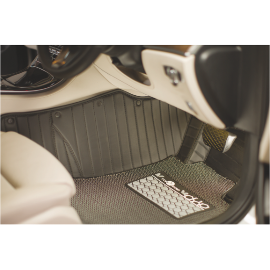 Audi A-3 Top Gear 4D Boss Leatherite Car Floor Mat Black (With Grass Mat)
