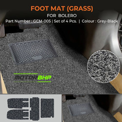 Mahindra Bolero Foot Mats (Grass) (2020-Onwards) Black Mahindra Bolero Foot Mats (Grass) (2020-Onwards) Black