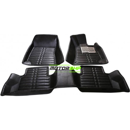 Honda City idtec 2014 - 2022 Premium Quality 5D Car Floor Mat- Black