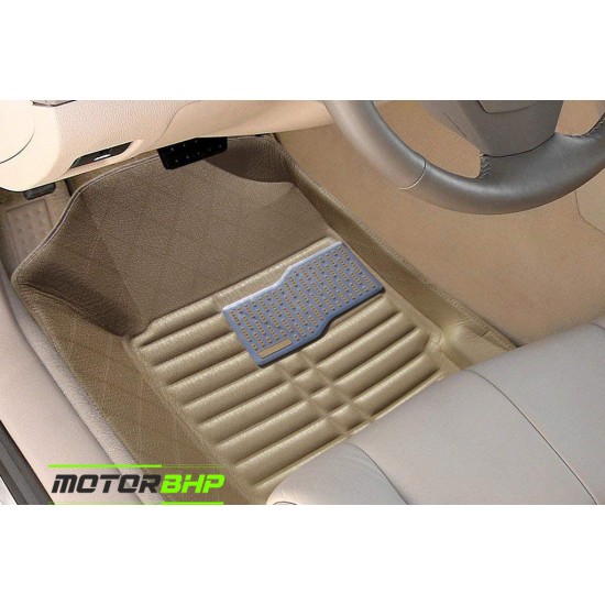 Ford EcoSport Old Premium Quality 5D Car Floor Mat- Beige