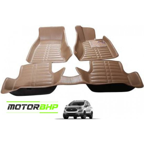 Ford EcoSport Old Premium Quality 5D Car Floor Mat- Beige