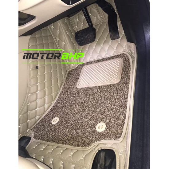 7D Car Floor Mat Beige - Honda City 2014 iDtec by Motorbhp