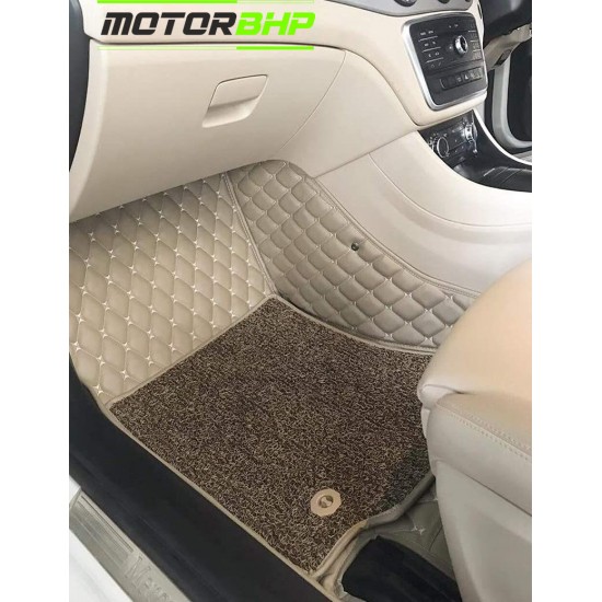 7D Car Floor Mat Beige - Hyundai New Creta by Motorbhp