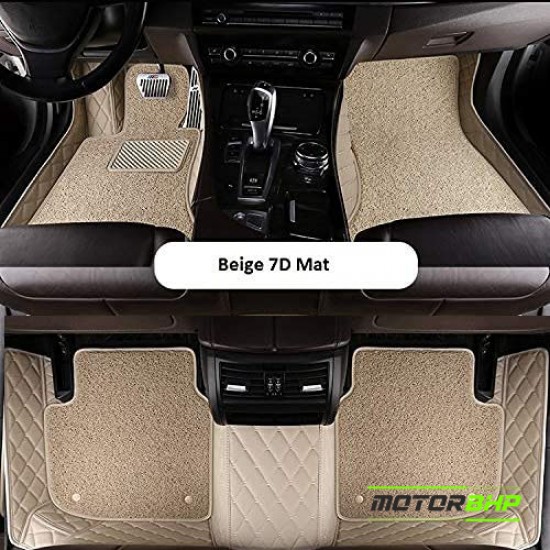 7D Car Floor Mat Beige - Ford Figo Aspire by Motorbhp