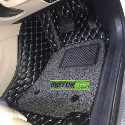 7D Car Floor Mat Black - Honda Jazz by Motorbhp