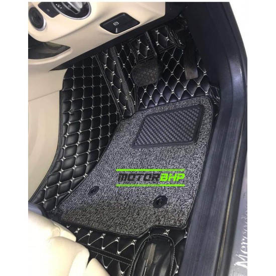 7D Car Floor Mat Black - Volkswagen Taigun by Motorbhp