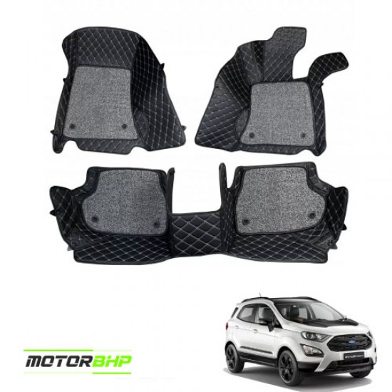 7D Car Floor Mat Black - Ford Ecosport by Motorbhp