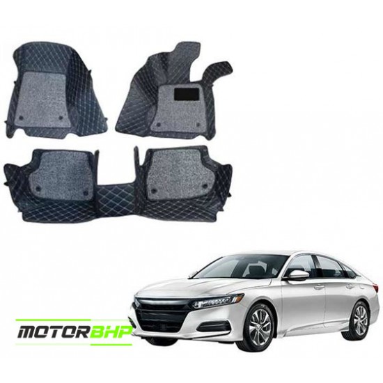 7D Car Floor Mat Black - Honda Accord (2015-Onwards) by Motorbhp