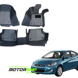 7D Car Floor Mat Black - Hyundai Accent by Motorbhp 7D Car Floor Mat Black - Hyundai Accent by Motorbhp