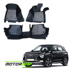 7D Car Floor Mat Black - Hyundai New Creta 2020 by Motorbhp 7D Car Floor Mat Black - Hyundai New Creta 2020 by Motorbhp