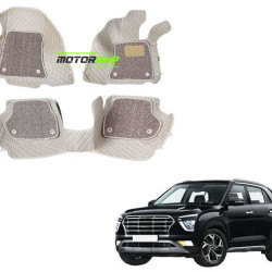 7D Car Floor Mat Beige - Hyundai New Creta by Motorbhp 7D Car Floor Mat Beige - Hyundai New Creta by Motorbhp