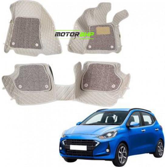 7D Car Floor Mat Beige - Hyundai Grand i10 nios by Motorbhp