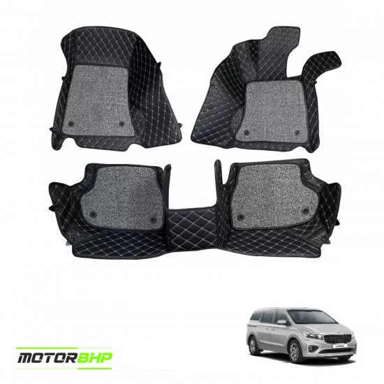 7D Car Floor Mat Black - Kia Carnival by Motorbhp