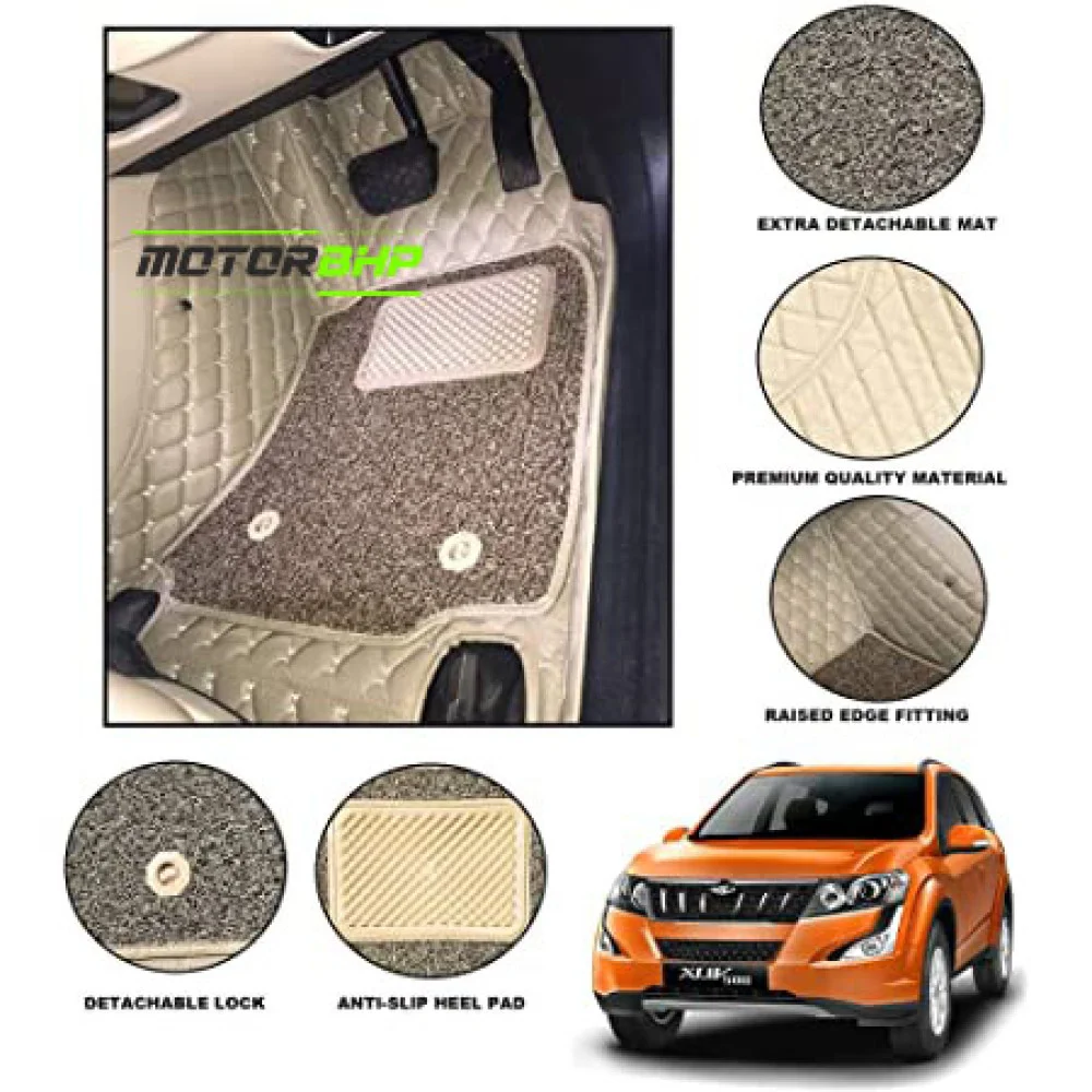 Buy Mahindra XUV500 (2018 Onwards) 7D Floor Mats Car Accessories
