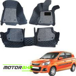 7D Car Floor Mat Black - Maruti Suzuki Alto K-10 by Motorbhp