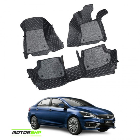 7D Car Floor Mat Black - Maruti Suzuki Ciaz by Motorbhp