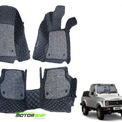 7D Car Floor Mat Black - Maruti Suzuki Gypsy by Motorbhp