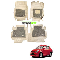 7D Car Floor Mat Beige - Maruti Suzuki  Dzire by Motorbhp