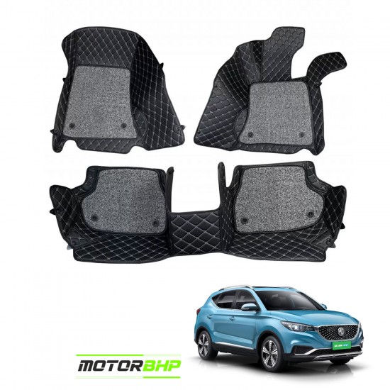 7D Car Floor Mat Black - MG ZS EV by Motorbhp