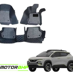 7D Car Floor Mat Black - Renault Kiger by Motorbhp