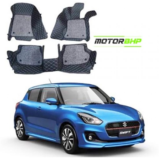  Maruti Suzuki Swift (2018-2020) 7D Car Floor Mat Black 