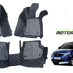 7D Car Floor Mat Black - Tata Indica Vista by Motorbhp 7D Car Floor Mat Black - Tata Indica Vista by Motorbhp