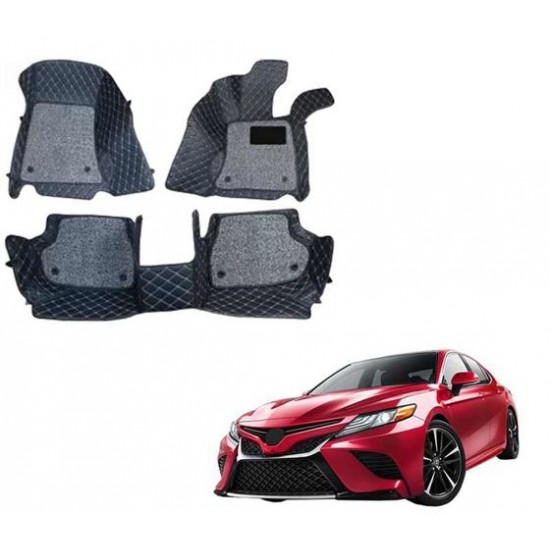 7D Car Floor Mat Black - Toyota Camry by Motorbhp