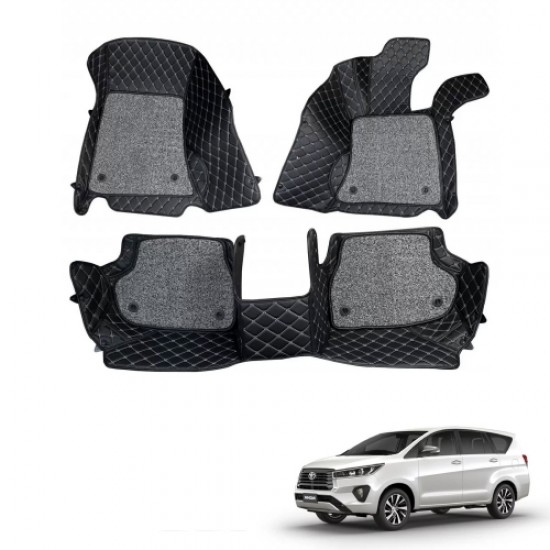 7D Car Floor Mat Black - Toyota Innova Crysta by Motorbhp