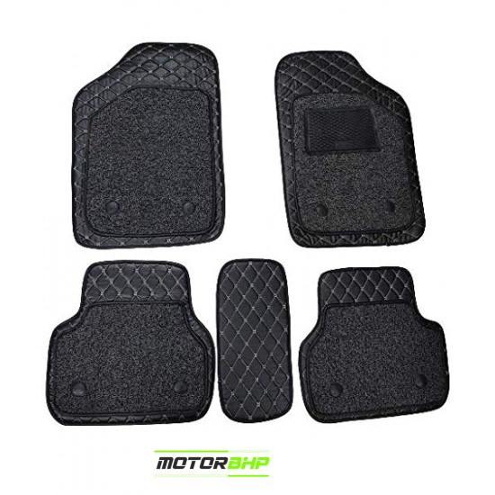 7D Universal Car Floor Mat Black - Skoda Kushaq by Motorbhp