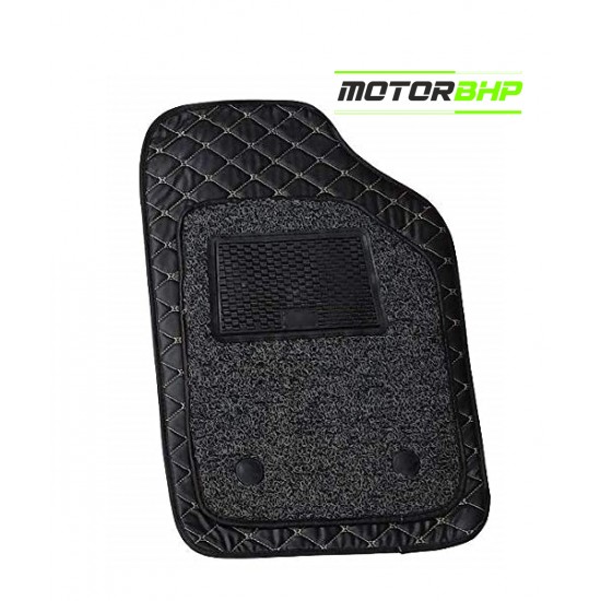 7D Universal Car Floor Mat Black - Skoda Kushaq by Motorbhp