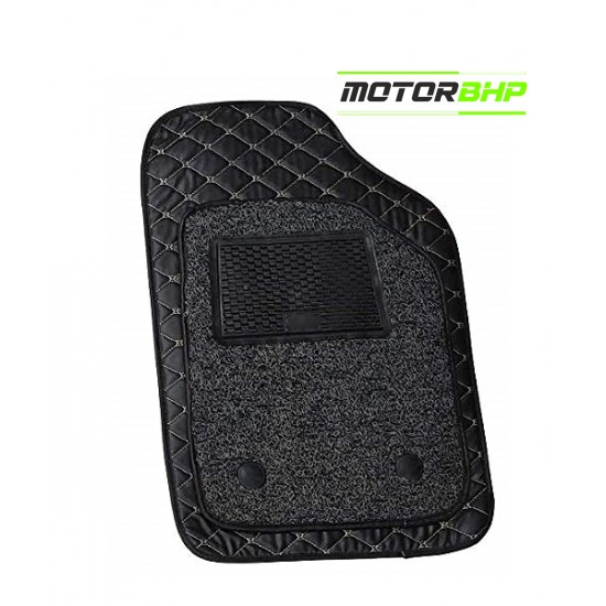 7D Universal Car Floor Mat Black - Mahindra Bolero Neo by Motorbhp