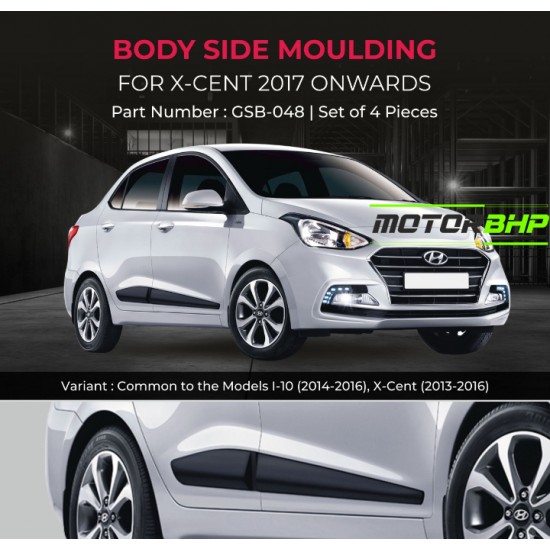 Hyundai Xcent Chrome Body Side Moulding (2017 Onwards)