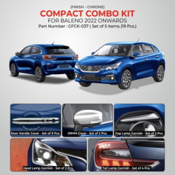 Maruti Suzuki Baleno Chrome Accessories Combo Kit  (2022-Onwards) (Set of 5 items)  Maruti Suzuki Baleno Chrome Accessories Combo Kit  (2022-Onwards) (Set of 5 items)
