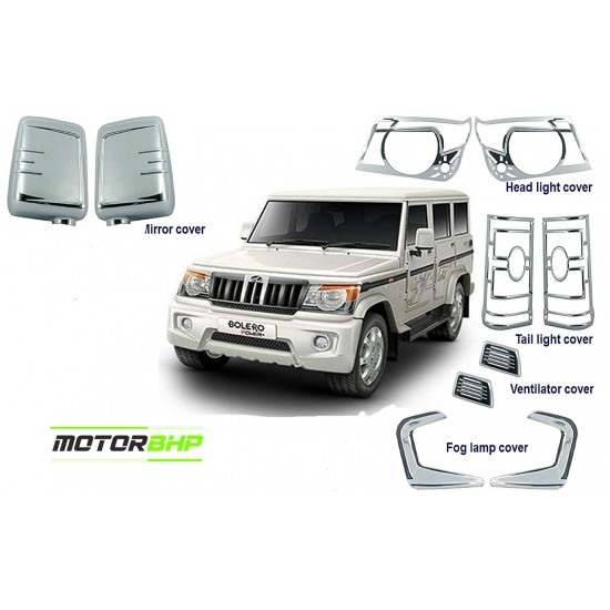 Mahindra Bolero (2016 Onwards) Chrome Accessories Combo Kit (Set of 9 items)